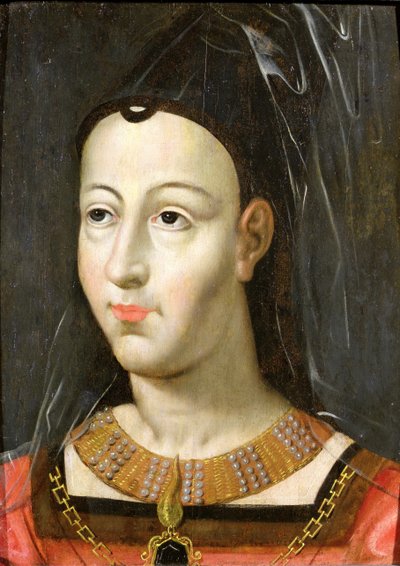 إيزابيلا من بوربون (مكتوب عليها "مارغريت يورك") حوالي 1581-1613 (زيت على لوحة) بواسطة مدرسة اللغة الإنجليزية