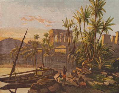 جزيرة فيلة، مصر (صورة حجرية ملونة) بواسطة مدرسة اللغة الإنجليزية
