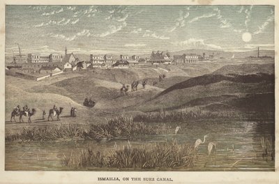 Ismailia, on the Suez Canal (coloured engraving) بواسطة مدرسة اللغة الإنجليزية