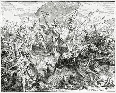 جان زيزكا على الجانب الفائز في معركة جرونوالد عام 1410 ، 1882 بواسطة مدرسة اللغة الإنجليزية