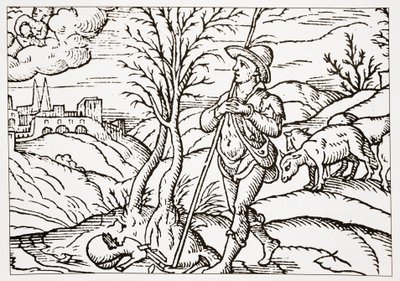 كانون الثاني ، من Spensers The Shepherds Calendar ، 1579 بواسطة مدرسة اللغة الإنجليزية