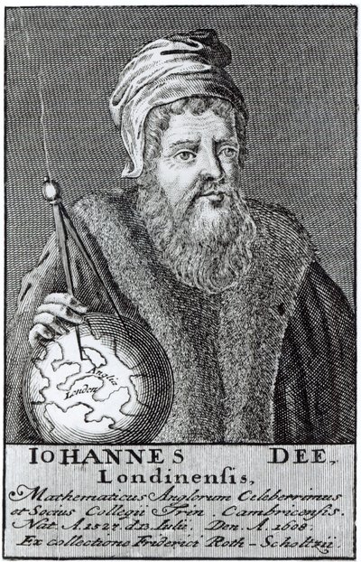 جون دي (1527-1608) لندني (نقش) (صورة بوند) بواسطة مدرسة اللغة الإنجليزية