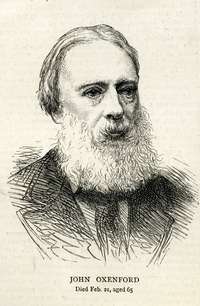 جون أوكسينفورد (1812-1877) التوضيح من الجرافيك 1877 بواسطة مدرسة اللغة الإنجليزية