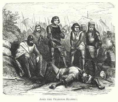 جون الشجاع المطعون (نقش) بواسطة مدرسة اللغة الإنجليزية