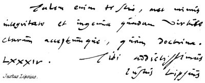 جوستوس ليبسيوس بواسطة مدرسة اللغة الإنجليزية