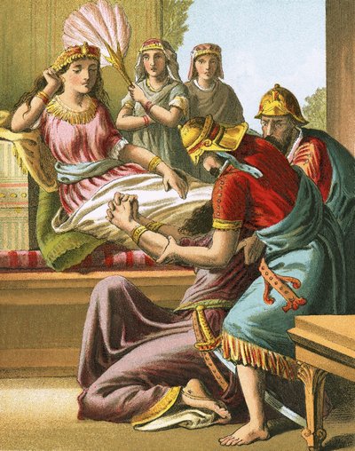 يتسبب الملك أحشويروش في القبض على هامان وشنقها بواسطة مدرسة اللغة الإنجليزية