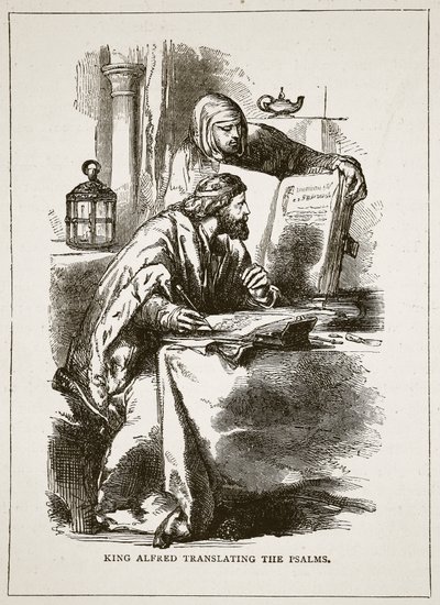 الملك الفريد يترجم المزامير بواسطة مدرسة اللغة الإنجليزية