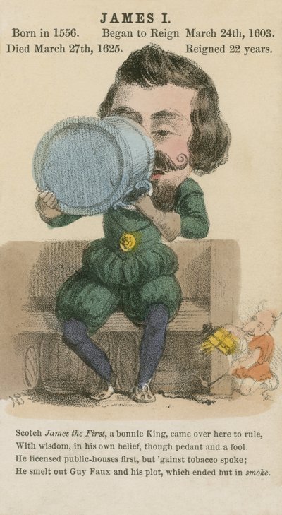King James I (aquatint) بواسطة مدرسة اللغة الإنجليزية