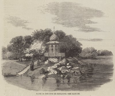كشك في Bois de Boulogne (نقش) بواسطة مدرسة اللغة الإنجليزية