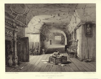 معرض Knole ، The Retainers Gallery (lithotint) بواسطة مدرسة اللغة الإنجليزية