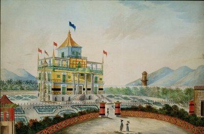لا فافوريتا أو بالازو سينيز ، باليرمو ، صممه Marvuglia و Giuseppe Patricola للملك فرناندو الرابع ، ج .1815 (المرحاض على الورق) بواسطة مدرسة اللغة الإنجليزية