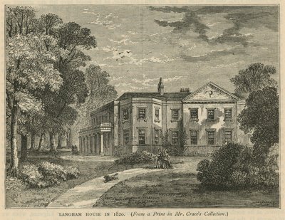 بيت لانغام عام 1820 بواسطة مدرسة اللغة الإنجليزية