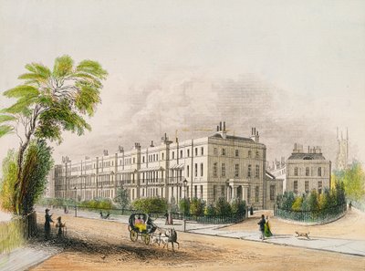 مكان لانسداون ، شلتنهام ، محفور بواسطة الطباعة الحجرية بواسطة MD Eichbaum ، c.1845 بواسطة مدرسة اللغة الإنجليزية