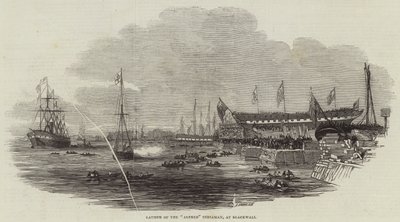 Launch of the "Alfred" Indiaman, at Blackwall (engraving) بواسطة مدرسة اللغة الإنجليزية