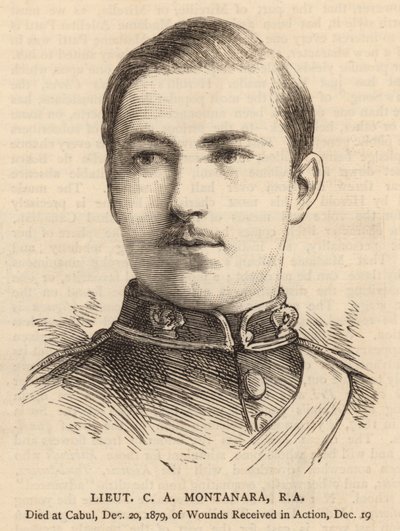 Lieutenant C A Montanara, RA (engraving) بواسطة مدرسة اللغة الإنجليزية