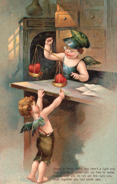 القلب الخفيف والثقيل (chromolitho) بواسطة مدرسة اللغة الإنجليزية