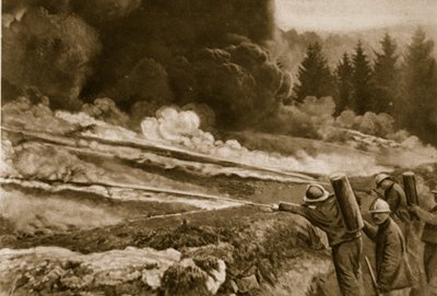 النار السائلة ، التي استخدمها الألمان لأول مرة ، اعتمدها الحلفاء بنجاح ، 1914-1919 بواسطة مدرسة اللغة الإنجليزية