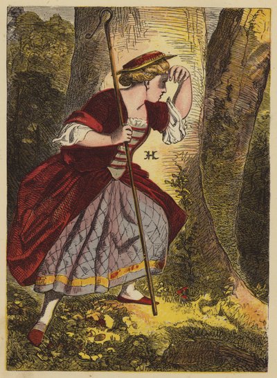 Little Bo-Peep (coloured engraving) بواسطة مدرسة اللغة الإنجليزية