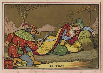 Little Market Woman (colour litho) بواسطة مدرسة اللغة الإنجليزية