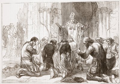Lollards يتخلى عن إيمانهم ، توضيح من تاريخ البروتستانتية بقلم جيمس Aitken Wylie (1808-1890) ، حانة. 1878 بواسطة مدرسة اللغة الإنجليزية