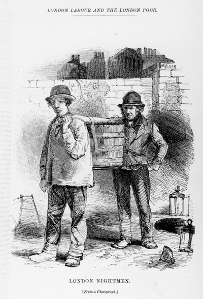 London Nightmen ، توضيح من "London Labour and the London Poor" بقلم هنري مايهيو ، 1840s بواسطة مدرسة اللغة الإنجليزية