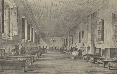 غرفة طويلة ، 1844 (الحفر) بواسطة مدرسة اللغة الإنجليزية