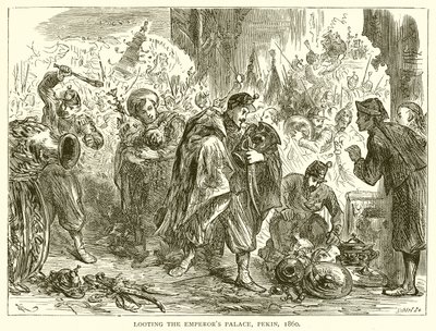 نهب قصر الأباطرة ، بيكين ، 1860 بواسطة مدرسة اللغة الإنجليزية