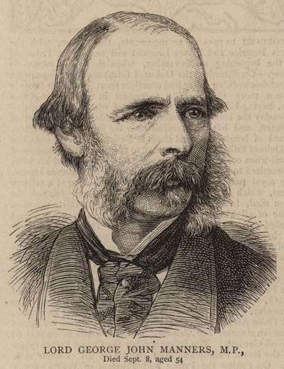 Lord George John Manners, MP (engraving) بواسطة مدرسة اللغة الإنجليزية