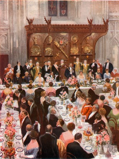 وليمة رؤساء العمد في Guildhall بواسطة مدرسة اللغة الإنجليزية