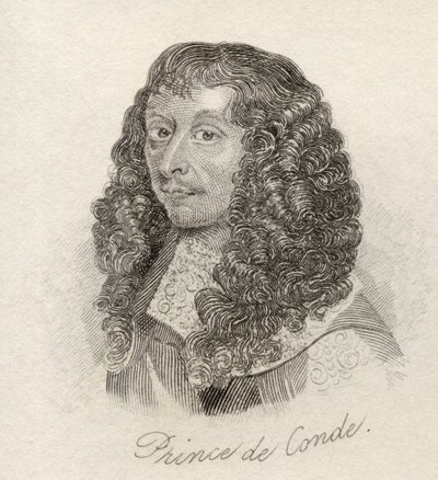 لويس الثاني دي بوربون ، الأمير دي كوندي ، من "قاموس كراب التاريخي" ، نُشر عام 1825 بواسطة مدرسة اللغة الإنجليزية