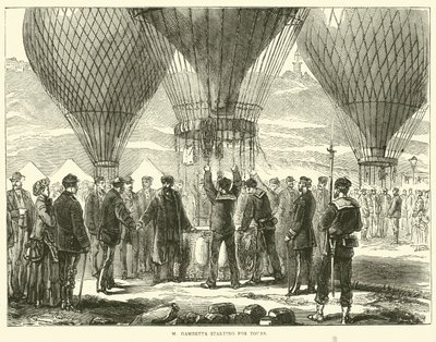 يبدأ M Gambetta في الجولات ، نوفمبر 1870 بواسطة مدرسة اللغة الإنجليزية