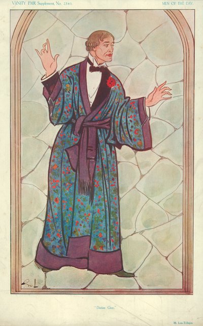 M Lou-Tellegen ، Dorian Gray ، 10 September 1913 ، Vanity Fair cartoon بواسطة مدرسة اللغة الإنجليزية