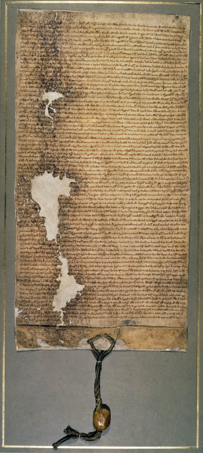 Magna Carta ، النسخة النهائية الصادرة في عام 1225 بواسطة هنري الثالث بواسطة مدرسة اللغة الإنجليزية
