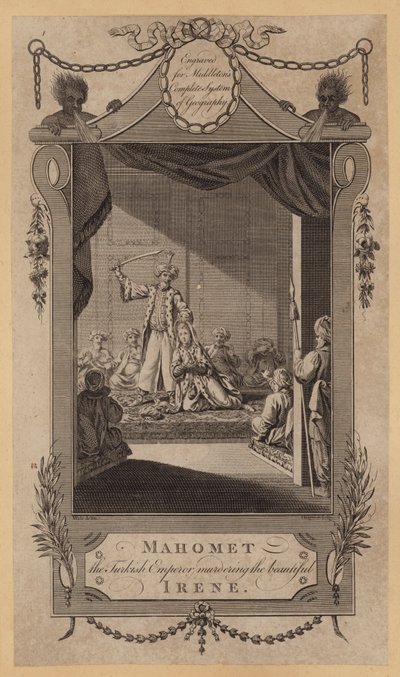 Mahomet, the Turkish Emperor murdering the beautiful Irene (engraving) بواسطة مدرسة اللغة الإنجليزية