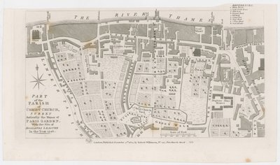 خريطة توضح قصر حديقة باريس من تصميم R Wilkinson ، 1822 بواسطة English School