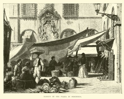 السوق في ساحة di Pescheria بواسطة مدرسة اللغة الإنجليزية