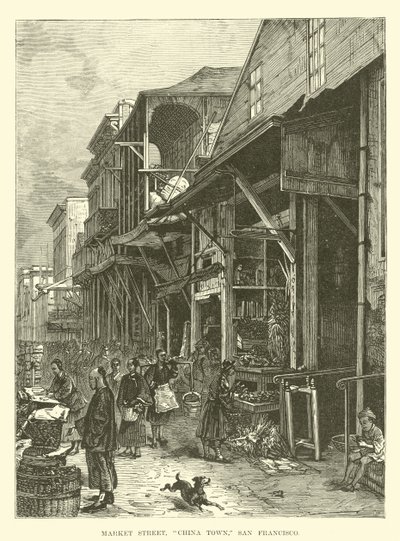 شارع السوق ، تشاينا تاون ، سان فرانسيسكو بواسطة مدرسة اللغة الإنجليزية