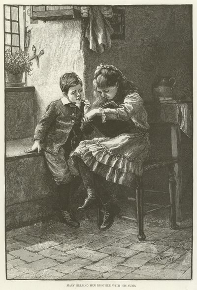 ماري تساعد شقيقها بمبالغه بواسطة مدرسة اللغة الإنجليزية