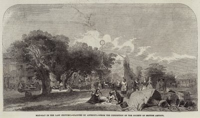 May-Day in the Last Century (engraving) بواسطة مدرسة اللغة الإنجليزية