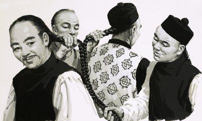 قياس ضفائر شعر Chinaman بواسطة مدرسة اللغة الإنجليزية