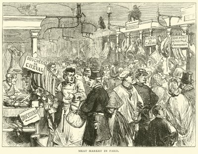 سوق اللحوم في باريس ، أكتوبر 1870 بواسطة مدرسة اللغة الإنجليزية