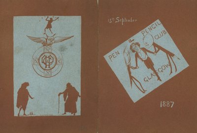قائمة مأدبة على شرف هنري ايرفينغ ، قلم وقلم رصاص ، غلاسكو ، 15 سبتمبر 1887 بواسطة مدرسة اللغة الإنجليزية