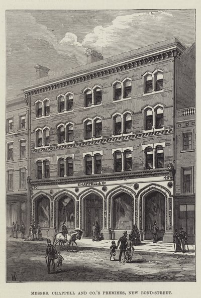 مقر شركة Messers Chappell and Company ، New Bond-Street (نقش) بواسطة مدرسة اللغة الإنجليزية