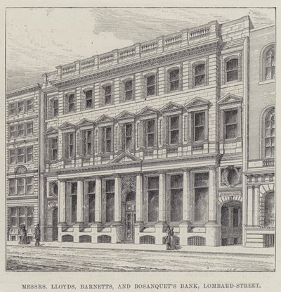Messers Lloyds و Barnetts و Bosanquet's Bank ، Lombard-Street (النقش) بواسطة مدرسة اللغة الإنجليزية