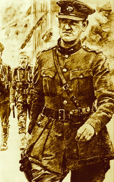 مايكل كولينز ، زعيم المتمردين في انتفاضة عيد الفصح في أيرلندا ، 1916 بواسطة مدرسة اللغة الإنجليزية