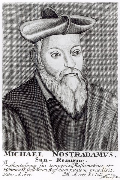 ميشيل نوستراداموس (1503-66) بواسطة مدرسة اللغة الإنجليزية