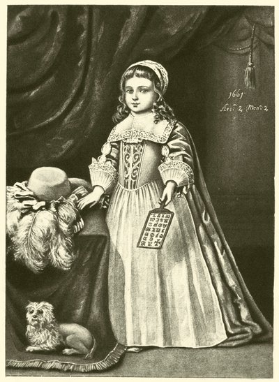Miss Campion, holding a Horn Book (engraving) بواسطة مدرسة اللغة الإنجليزية