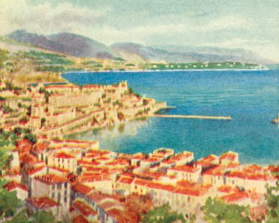 موناكو، مونت كارلو (طباعة حجرية ملونة) بواسطة مدرسة اللغة الإنجليزية