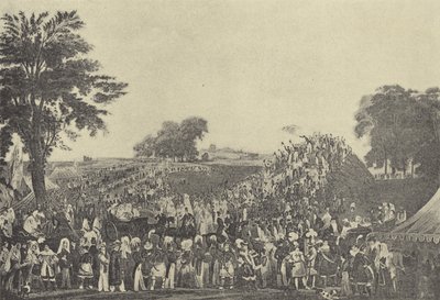 حفل مونتم في سولت هيل ، 1838 (الحفر) بواسطة مدرسة اللغة الإنجليزية