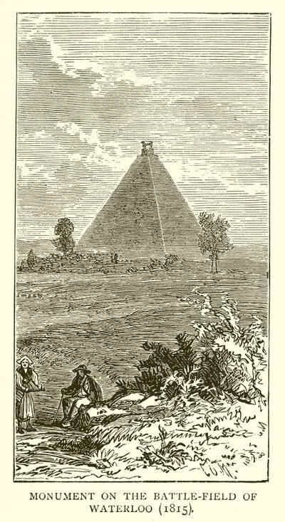 نصب تذكاري في ساحة المعركة في واترلو (1815) بواسطة مدرسة اللغة الإنجليزية